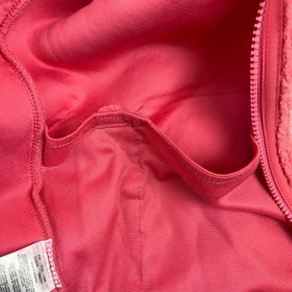 Columbia Coral Pink Fuzzy Fleece Jacket XL Full‎ Zip Girls Outdoor, Cozy READ